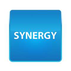 Synergy shiny blue square button