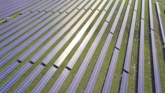 Solar power plant from drone.