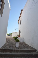 Naklejka premium Stairs at alley in Marvao, Portugal