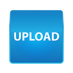Upload shiny blue square button