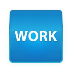 Work shiny blue square button
