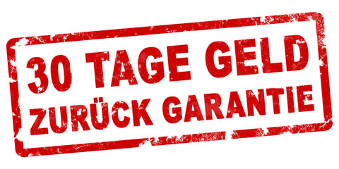 nlsb330 NewLongStampBanner nlsb - german text - 30 Tage Geld Zurück Garantie: Stempel / Einfach / rot / Vorlage - Seitenverhältnis 2:1 - 2zu1 - new-version - xxl g7632
