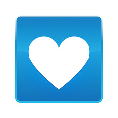 Heart icon shiny blue square button