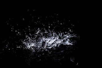Splash of water. Isolate on black background