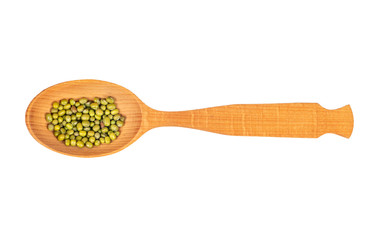 Mung beans in spoon