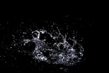 Splash of water. Isolate on black background