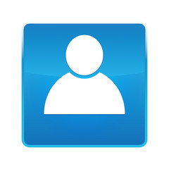 Person icon shiny blue square button