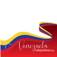 Vector illustration of Happy Venezuela Independence Day