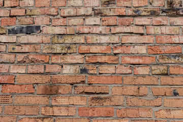 Obraz premium The brick texture, wall, with cracks and scratches can be used as a background