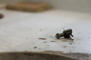 Closeup of small parts and tools for hand making jewelry