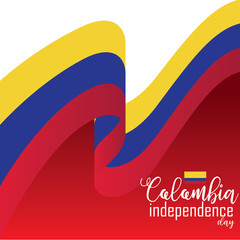 Happy Colombia Independence Day vector