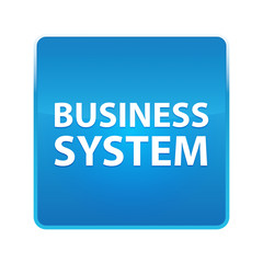 Business System shiny blue square button