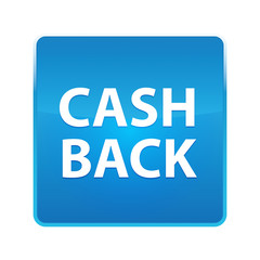 Cash Back shiny blue square button