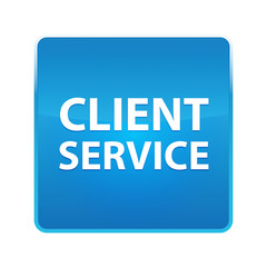 Client Service shiny blue square button
