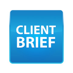 Client Brief shiny blue square button