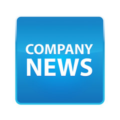 Company News shiny blue square button