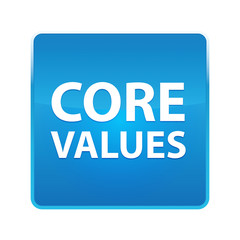 Core Values shiny blue square button
