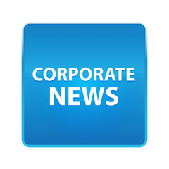 Corporate News shiny blue square button