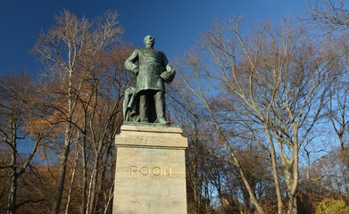 Monument to Albrecht von Roon at the big star in Berlin on November 28, 2016, Germany