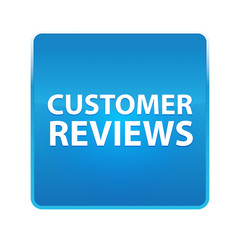 Customer Reviews shiny blue square button