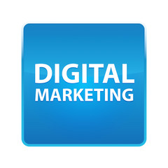 Digital Marketing shiny blue square button