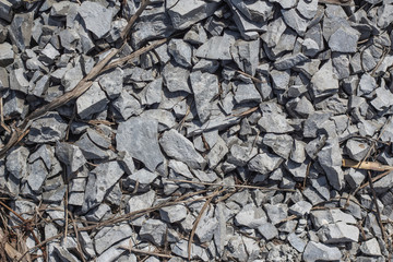 Rubble and some old autumn grass