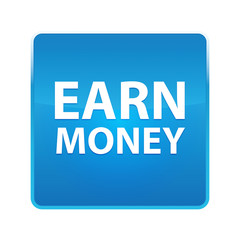 Earn Money shiny blue square button