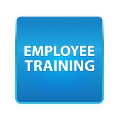 Employee Training shiny blue square button