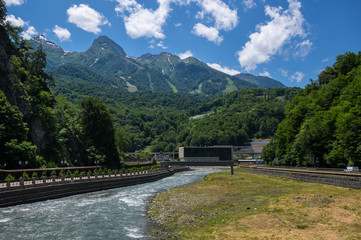 Obraz premium View of Caucasian mountains