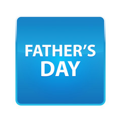 Father's Day shiny blue square button
