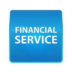 Financial Service shiny blue square button