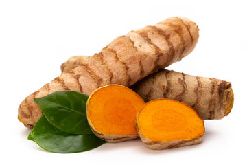 Turmeric isolated on white background