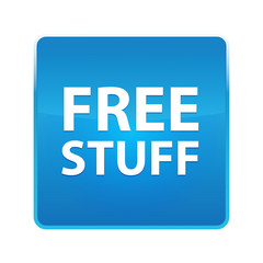 Free Stuff shiny blue square button