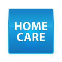 Home Care shiny blue square button