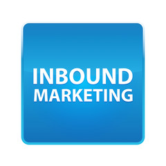 Inbound Marketing shiny blue square button