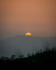 Peaceful sunset on an Quiet Evening