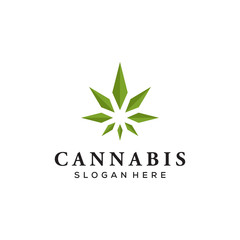 marijuana / cannabis leaves vector logo design