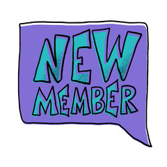 New member quote concept. Vector illustration.