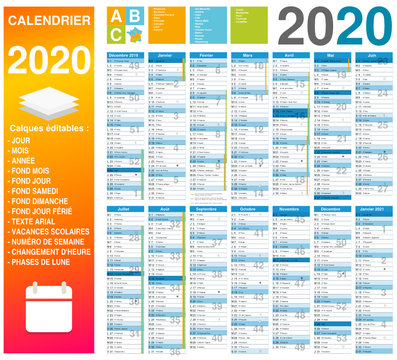 191 Best Calendrier 2020 Images Stock Photos Vectors Adobe Stock