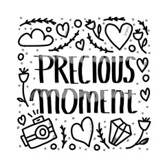 Precious moment poster. Vector concept design.