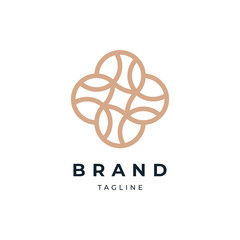 Abstract Circle Floral Logo Design Template