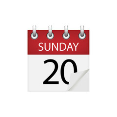 Calendar icon. Calendar on the wall. Vector illustration