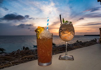  Cocktail  views around the Caribbean island of Curacao