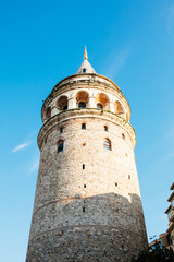 Obraz premium Galata Tower in istanbul City of Turkey. View of the Istanbul City of Turkey.