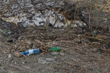 dirt on the streets, environmental problems, low level of ecological culture