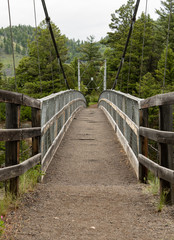 Suspension Bridge Over Yellowstone River