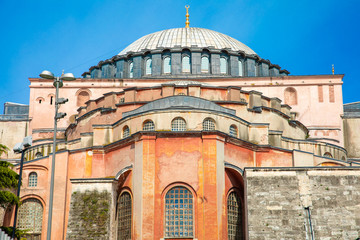 Hagia Sophia or Ayasofya Museum, Church or Mosque in Istanbul city of Turkey. 