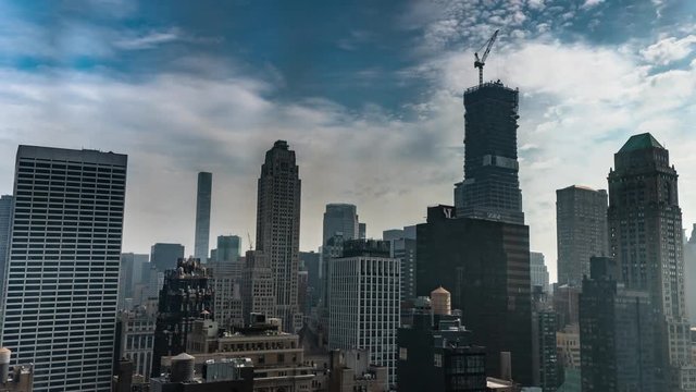 Skyline of New York. Time lapse.