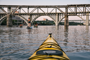 Paddling on the Tennessee River in Knoxville  - obrazy, fototapety, plakaty