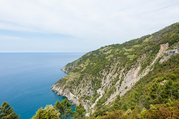 Fototapeta premium Small bay in the Gulf of La Spezia - Mediterranean sea Italy